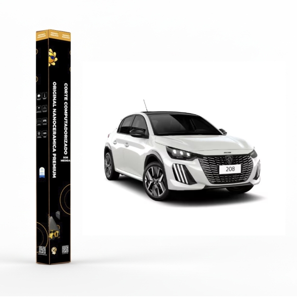 Película Insulfilm Nano Cerâmica Automotiva Térmica - PEUGEOT 208 ELÉTRICO