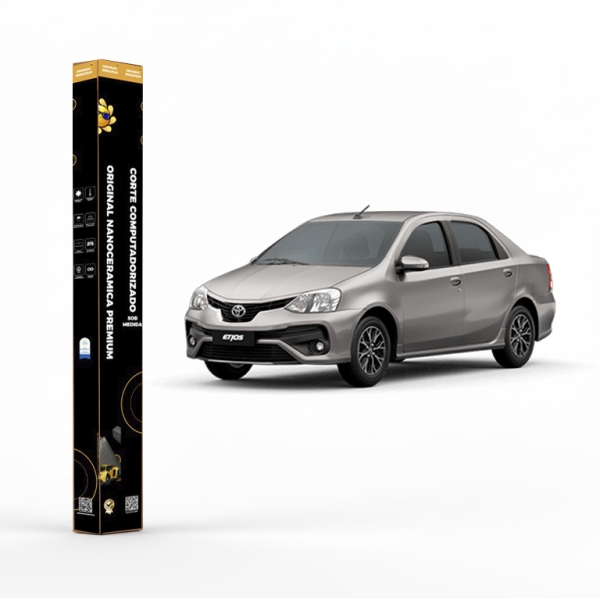 Película Insulfilm Nano Cerâmica Automotiva Térmica - TOYOTA ETIOS SEDAN